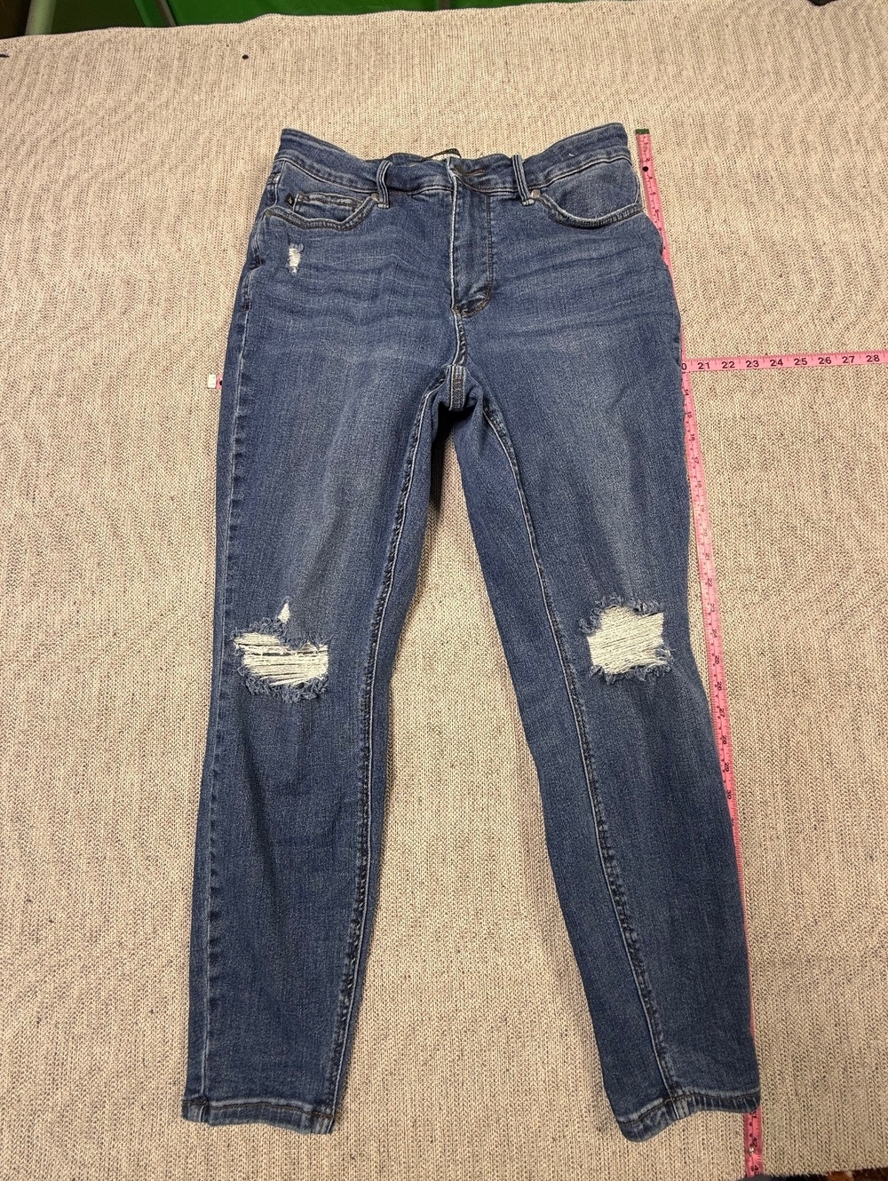 Judy Blue Distressed Jeans Women 14W Blue Denim